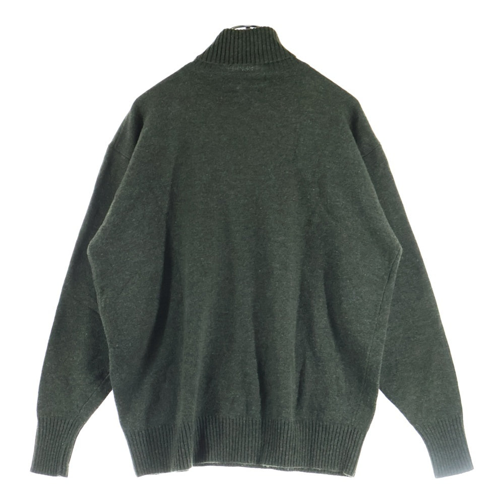 POLO RALPH LAUREN(ポロラルフローレン) 刺繍ロゴ コットン タートルネック ニット セーター カーキ