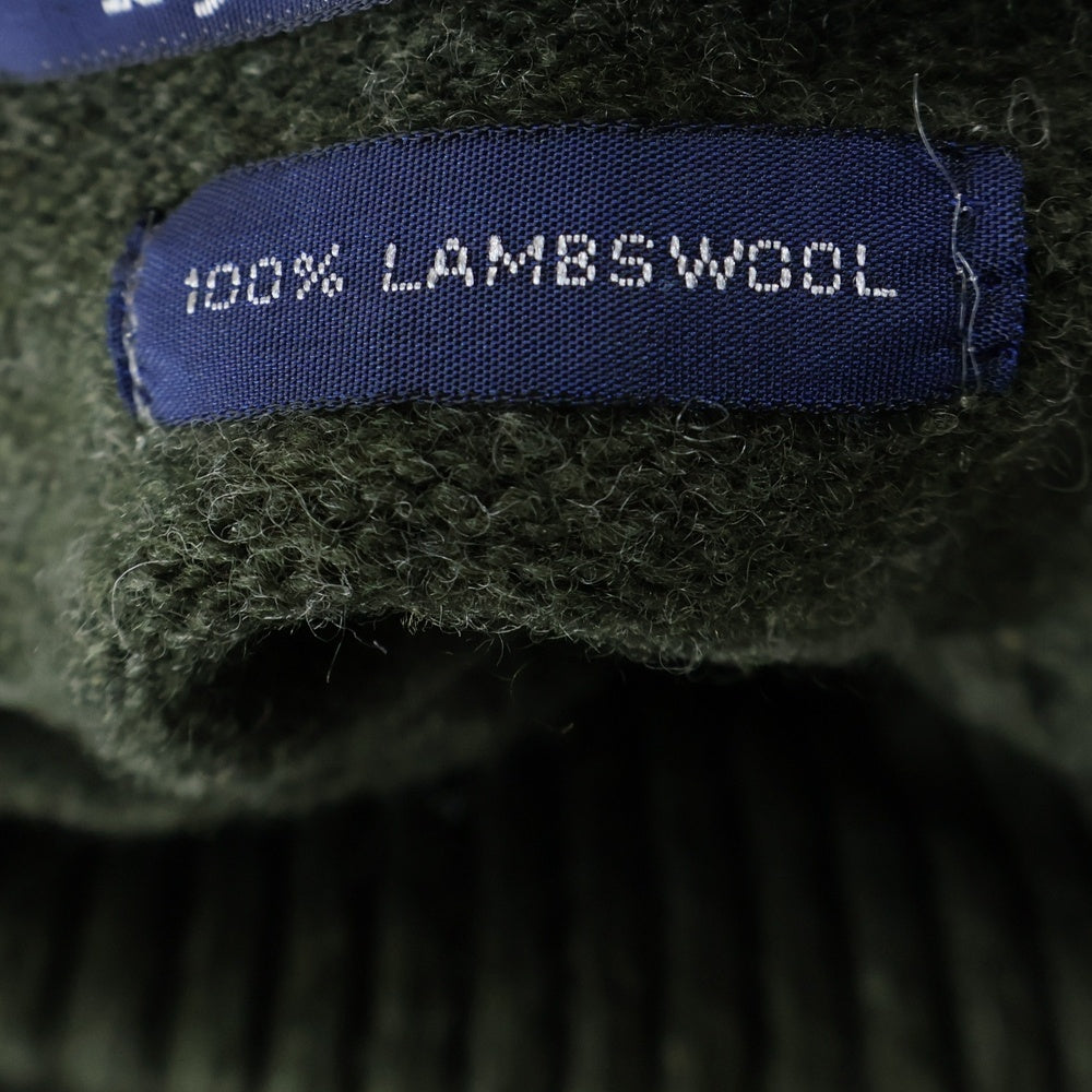 POLO RALPH LAUREN(ポロラルフローレン) 刺繍ロゴ コットン タートルネック ニット セーター カーキ