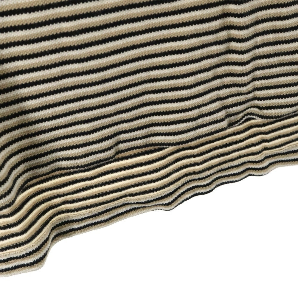 POLO RALPH LAUREN(ポロラルフローレン) 刺繍ロゴ コットン ボーダーポロシャツ 半袖シャツ ベージュ/ブラック