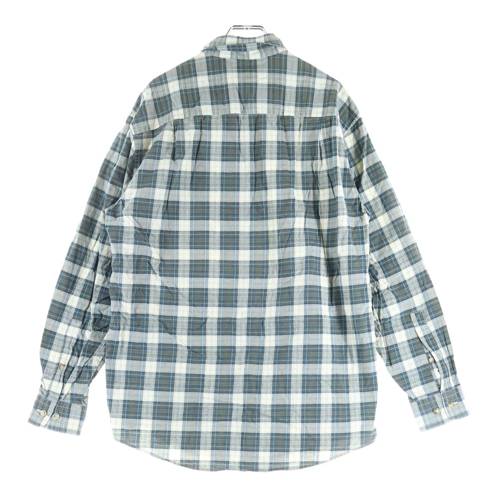 L.L.Bean(エルエルビーン) コットン チェック ポケット長袖シャツ グリーン
