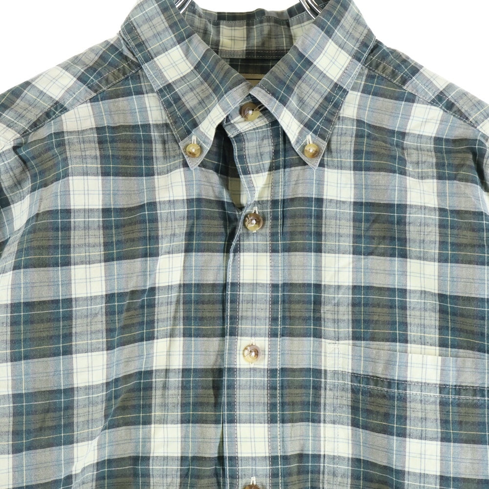 L.L.Bean(エルエルビーン) コットン チェック ポケット長袖シャツ グリーン