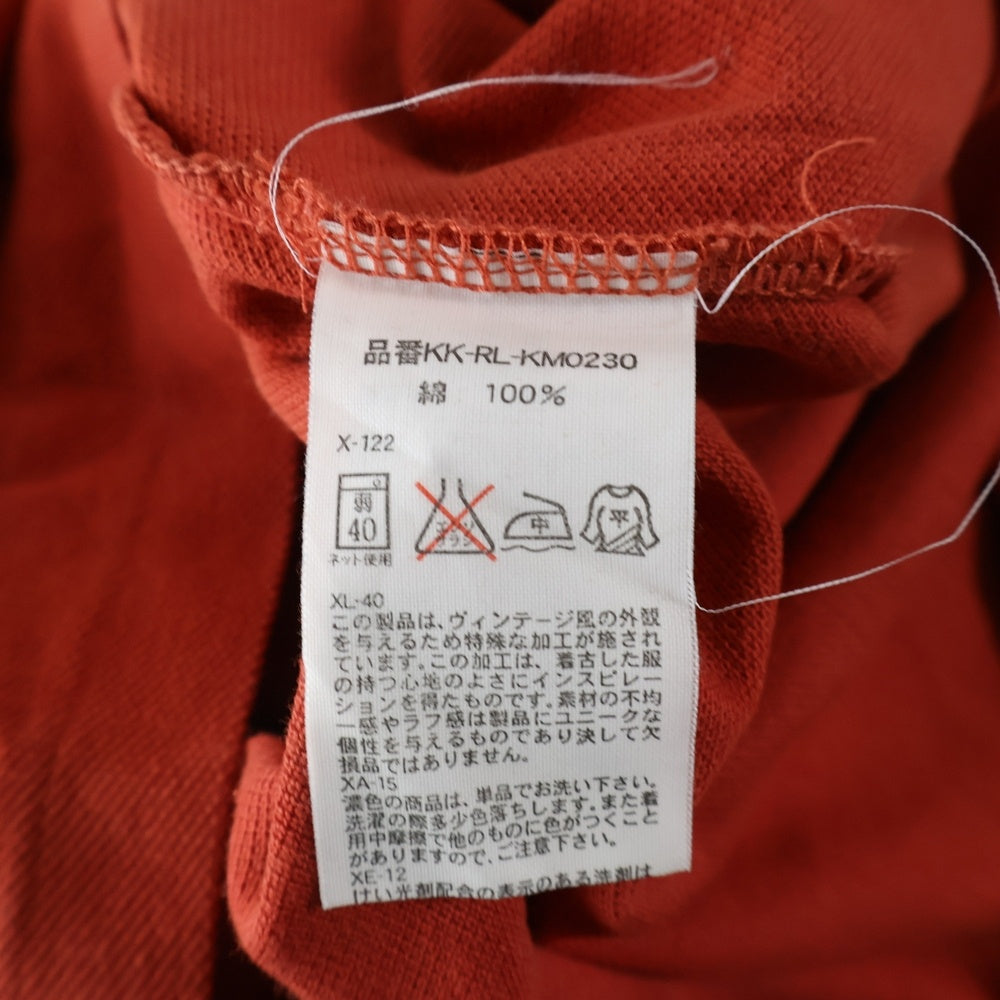 POLO RALPH LAUREN(ポロラルフローレン) ビッグ刺繍ロゴ コットン ポロシャツ ポケット半袖シャツ レッド