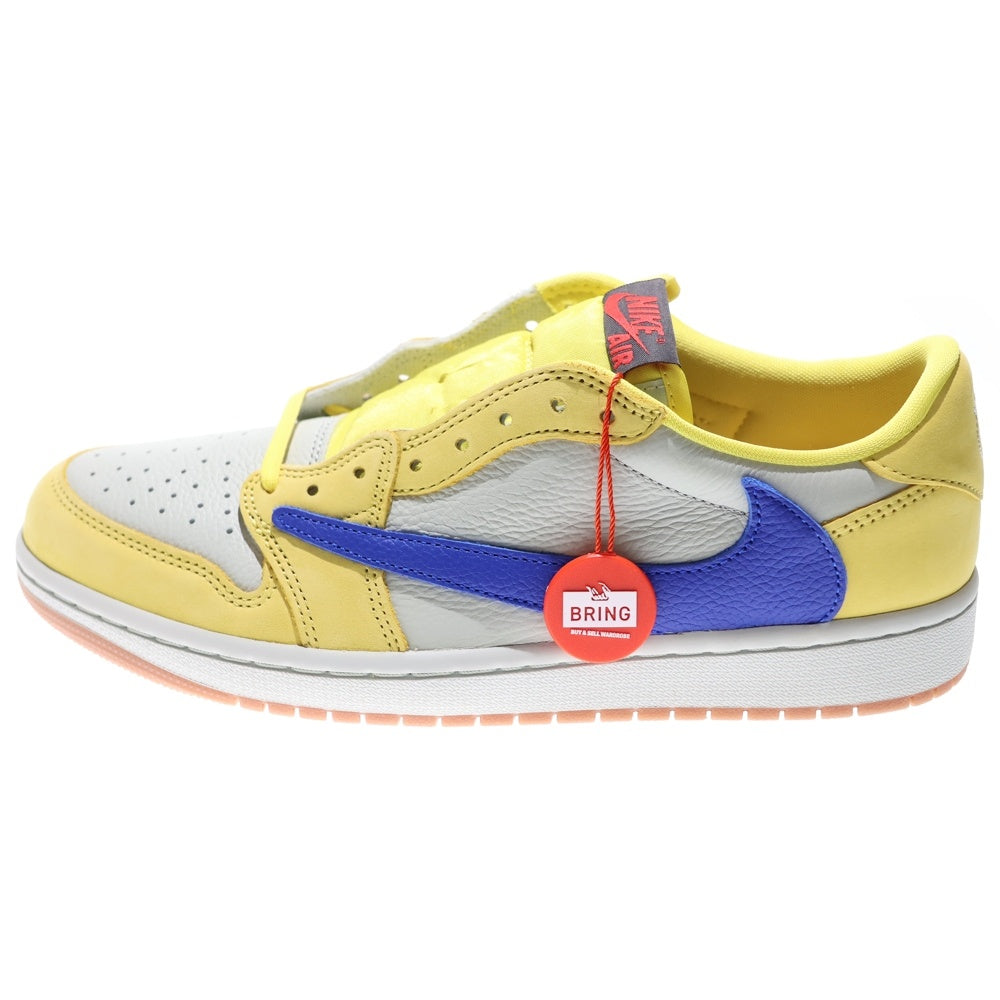 NIKE(ナイキ) ×Travis Scott WMNS Air Jordan 1 Retro Low OG Canary DZ4137-700 トラヴィススコット ウィメンズ エアジョーダン1 カナリー ローカットスニーカー