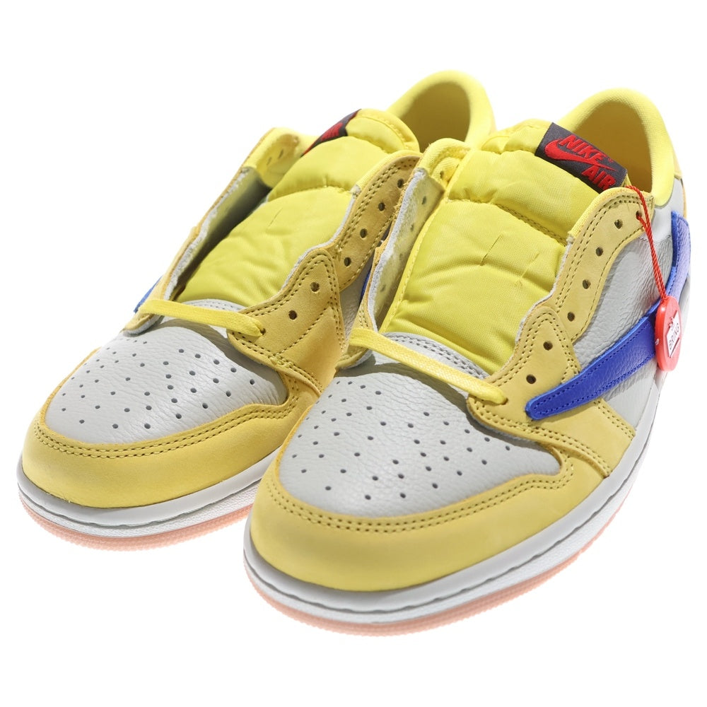 NIKE(ナイキ) ×Travis Scott WMNS Air Jordan 1 Retro Low OG Canary DZ4137-700 トラヴィススコット ウィメンズ エアジョーダン1 カナリー ローカットスニーカー
