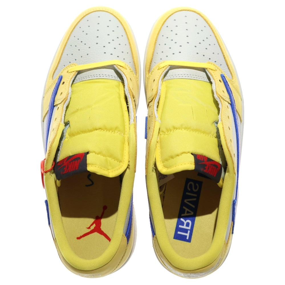 NIKE(ナイキ) ×Travis Scott WMNS Air Jordan 1 Retro Low OG Canary DZ4137-700 トラヴィススコット ウィメンズ エアジョーダン1 カナリー ローカットスニーカー