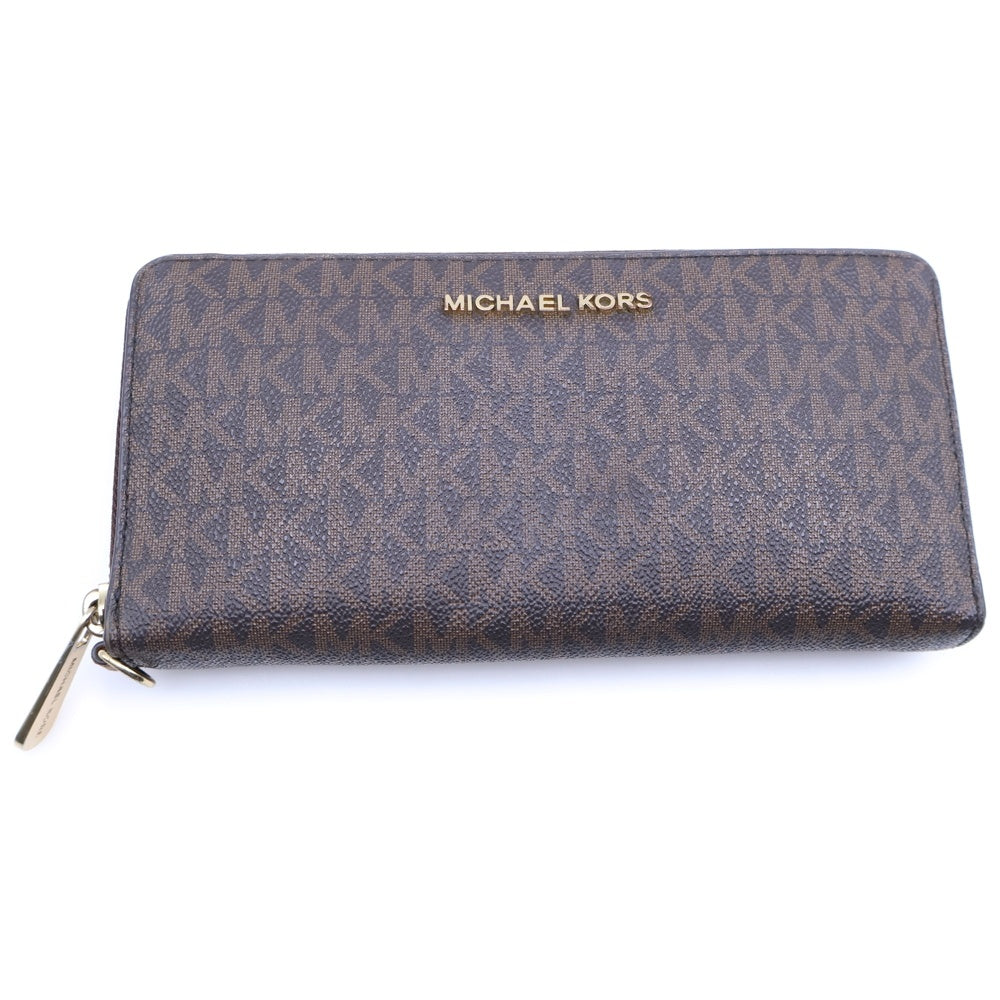 MICHAEL KORS(マイケルコース) ラウンドジップ ロングウォレット 長財布 ブラウン