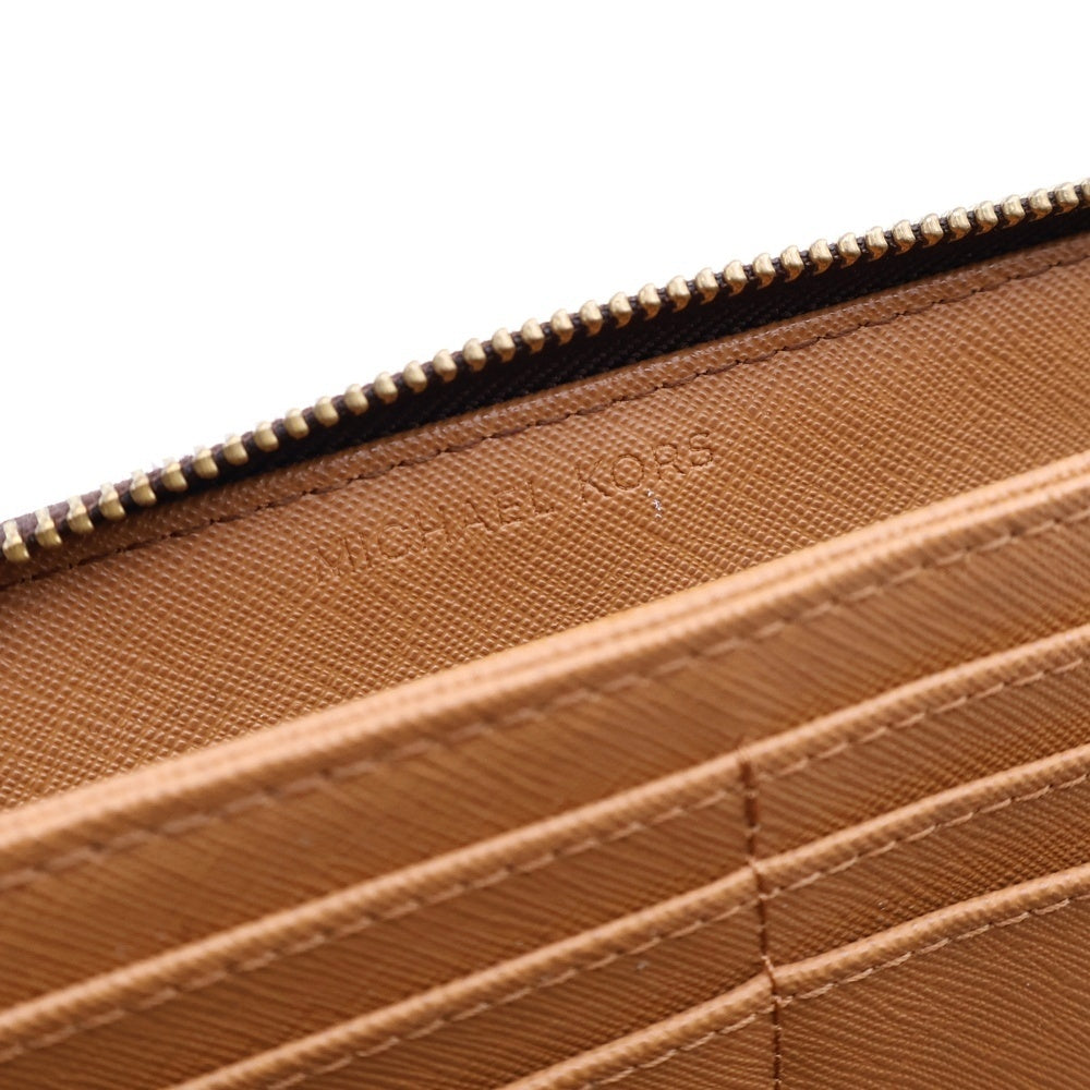 MICHAEL KORS(マイケルコース) ラウンドジップ ロングウォレット 長財布 ブラウン