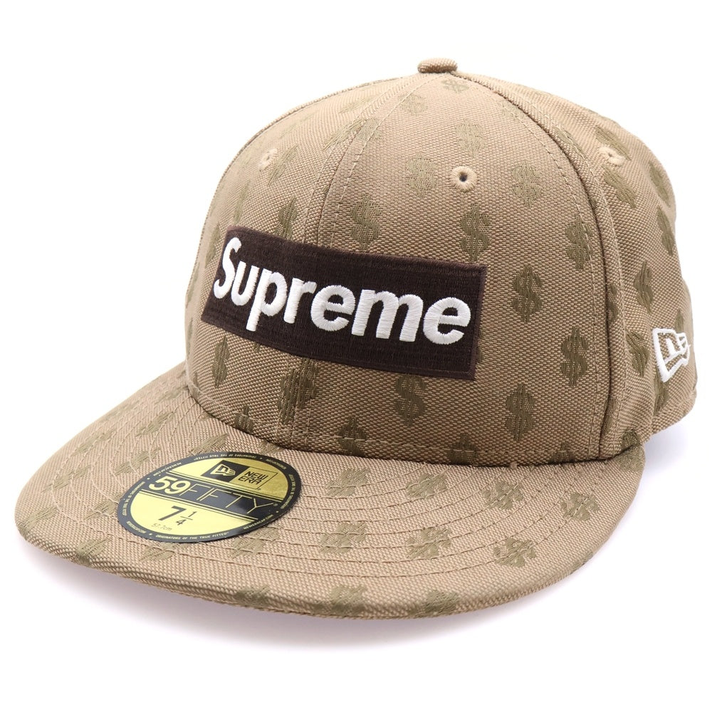 SUPREME(シュプリーム) × NEW ERA 59FIFTY キャップ ドルマーク 総柄 ブラウン G28 10262017