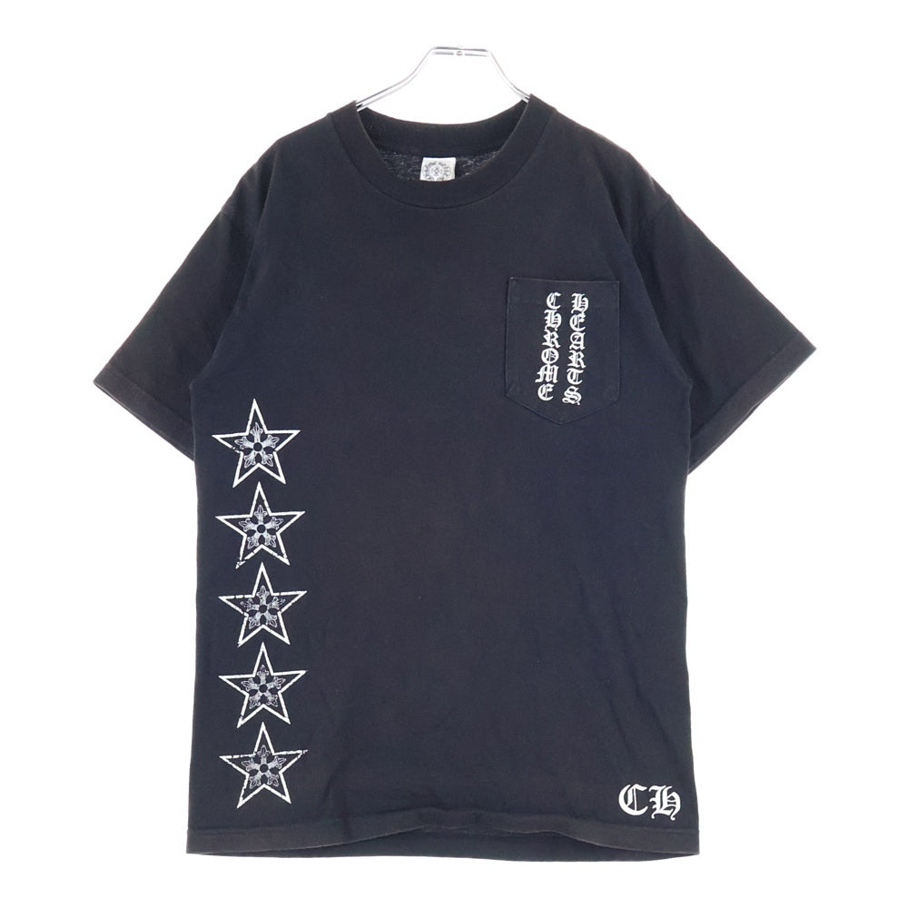 CHROME HEARTS(クロムハーツ) OLD T BAR オールド Tバープリント スター 半袖Tシャツ カットソー ブラック