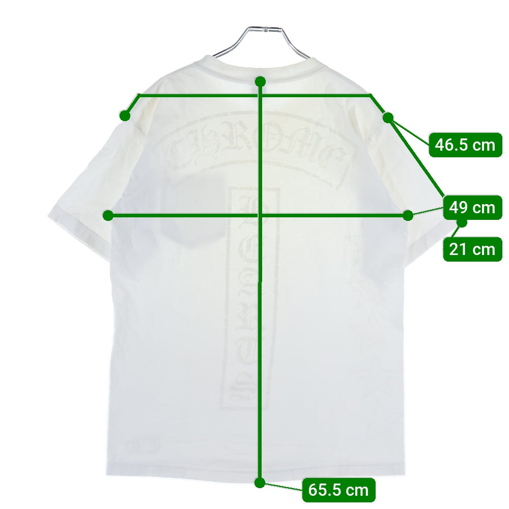 CHROME HEARTS(クロムハーツ) OLD T BAR オールド Tバープリント スター 半袖Tシャツ カットソー ホワイト