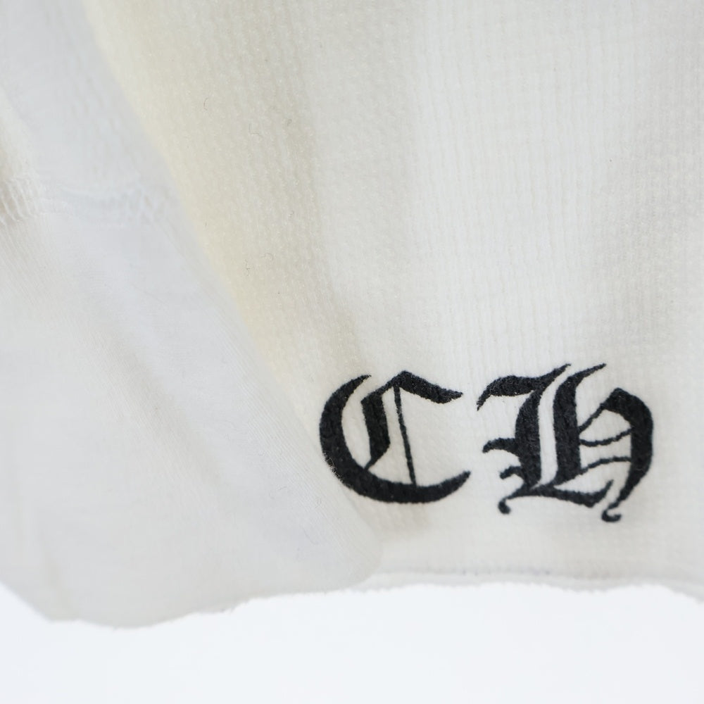 CHROME HEARTS(クロムハーツ) OLD CH THERMAL LTD USA スクロールラベル プリント サーマル 長袖カットソー ホワイト