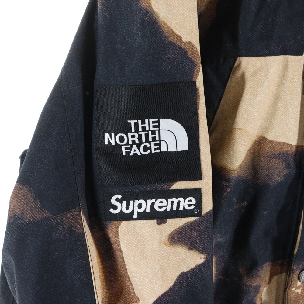 SUPREME(シュプリーム) 21AW×THE NORTH FACE Bleached Denim Print Mountain Jacket NP52100I ザ ノースフェイス ブリーチ デニム プリント マウンテン ジャケット ブラック