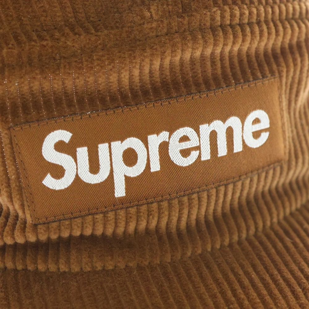 SUPREME(シュプリーム) 16AW Corduroy Camp Cap フロントロゴ コーディロイ キャンプキャップ 帽子 ブラウン