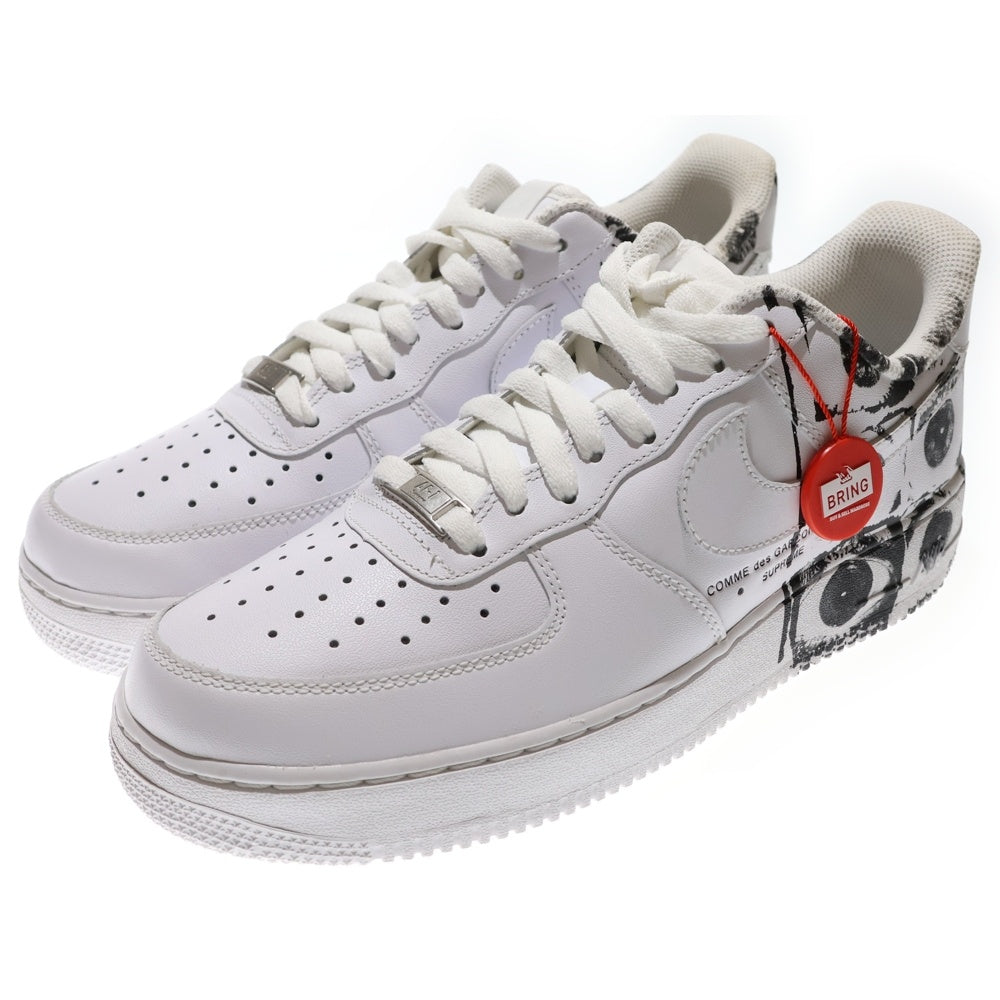 NIKE(ナイキ) 17SS×Supreme ×COMME des GARCONS SHIRT AIR FORCE 1 LOW シュプリーム コムデギャルソンシャツ エアフォースワン ローカットスニーカー US9/27.0cm 923044-100