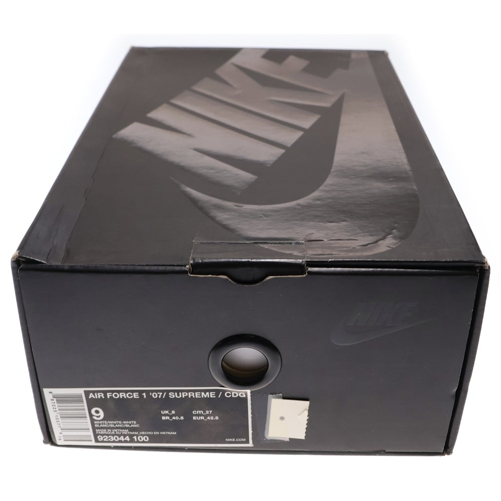 NIKE(ナイキ) 17SS×Supreme ×COMME des GARCONS SHIRT AIR FORCE 1 LOW シュプリーム コムデギャルソンシャツ エアフォースワン ローカットスニーカー US9/27.0cm 923044-100