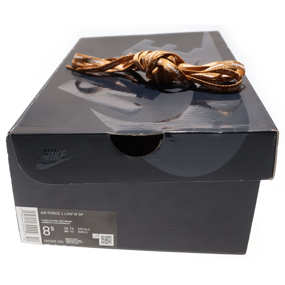 NIKE(ナイキ) ×SUPREME AIR FORCE 1 LOW シュプリーム エアフォース1 ローカットスニーカー シューズ ブラウン DN1555-200 US8.5/26.5cm