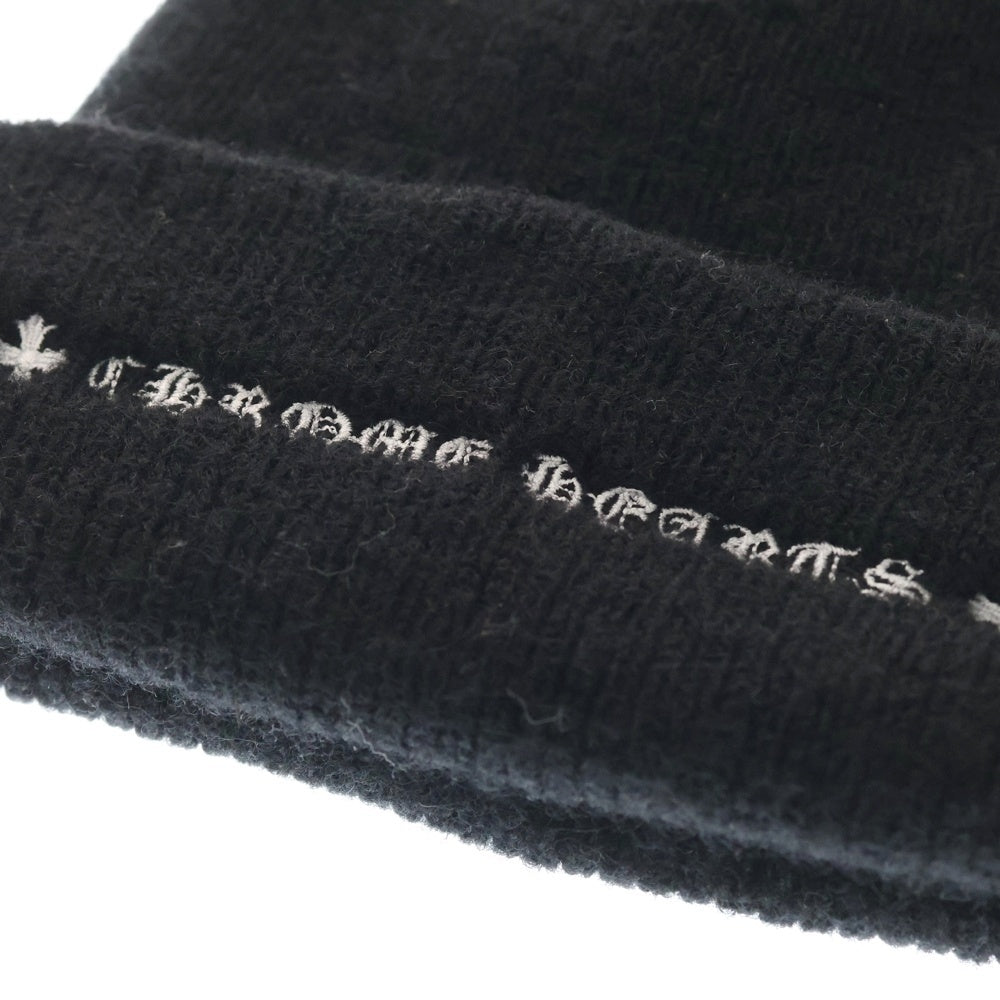 CHROME HEARTS(クロムハーツ) WOOL WATCH CAP ウールワッチキャップ CHプラス刺繍ビーニーニットキャップ帽子 ブラック