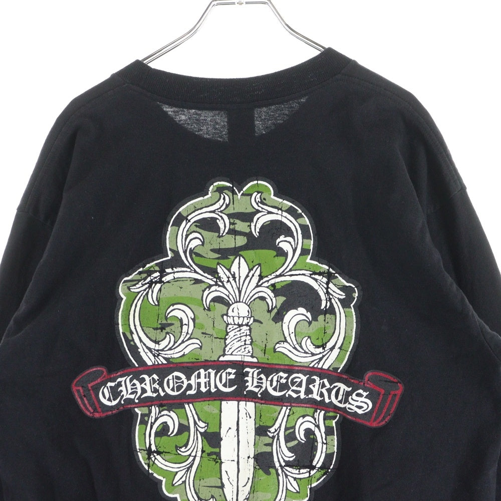 CHROME HEARTS(クロムハーツ) OLD DAGGER L/S Tee ダガーバックプリント ロングスリーブ ン長袖Tシャツ ブラック