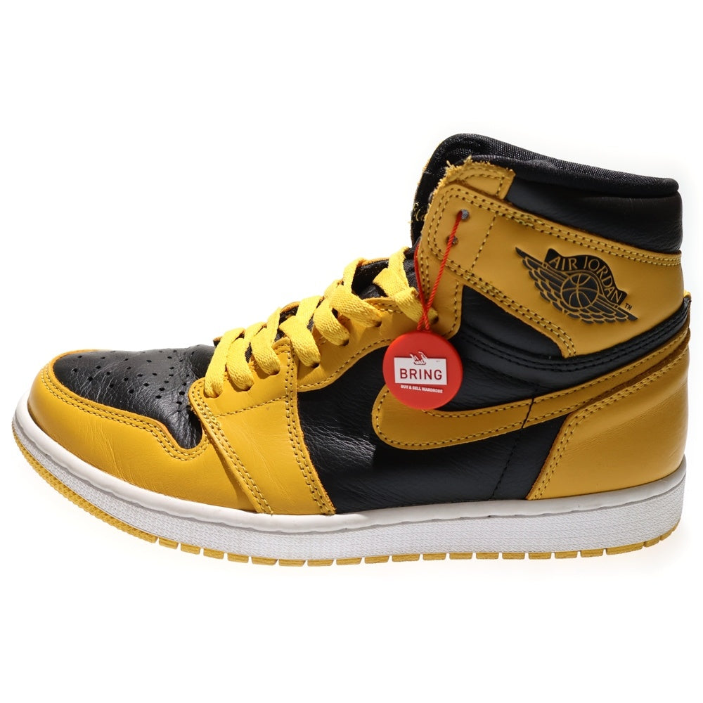 NIKE(ナイキ) AIR JORDAN1 RETRO HIGH OG POLLEN 555088-701 エアジョーダン 1 レトロ パラン ハイカットスニーカー ブラック/イエロー US9/27cm
