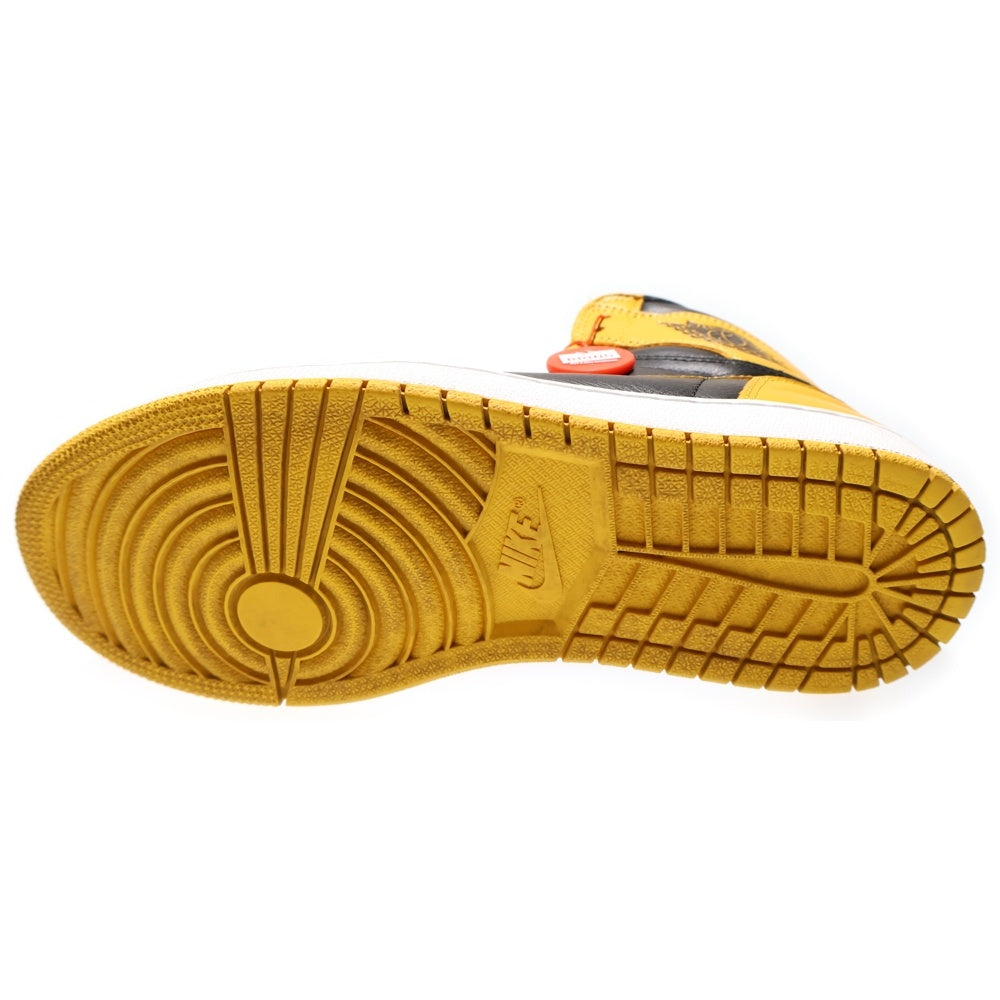 NIKE(ナイキ) AIR JORDAN1 RETRO HIGH OG POLLEN 555088-701 エアジョーダン 1 レトロ パラン ハイカットスニーカー ブラック/イエロー US9/27cm