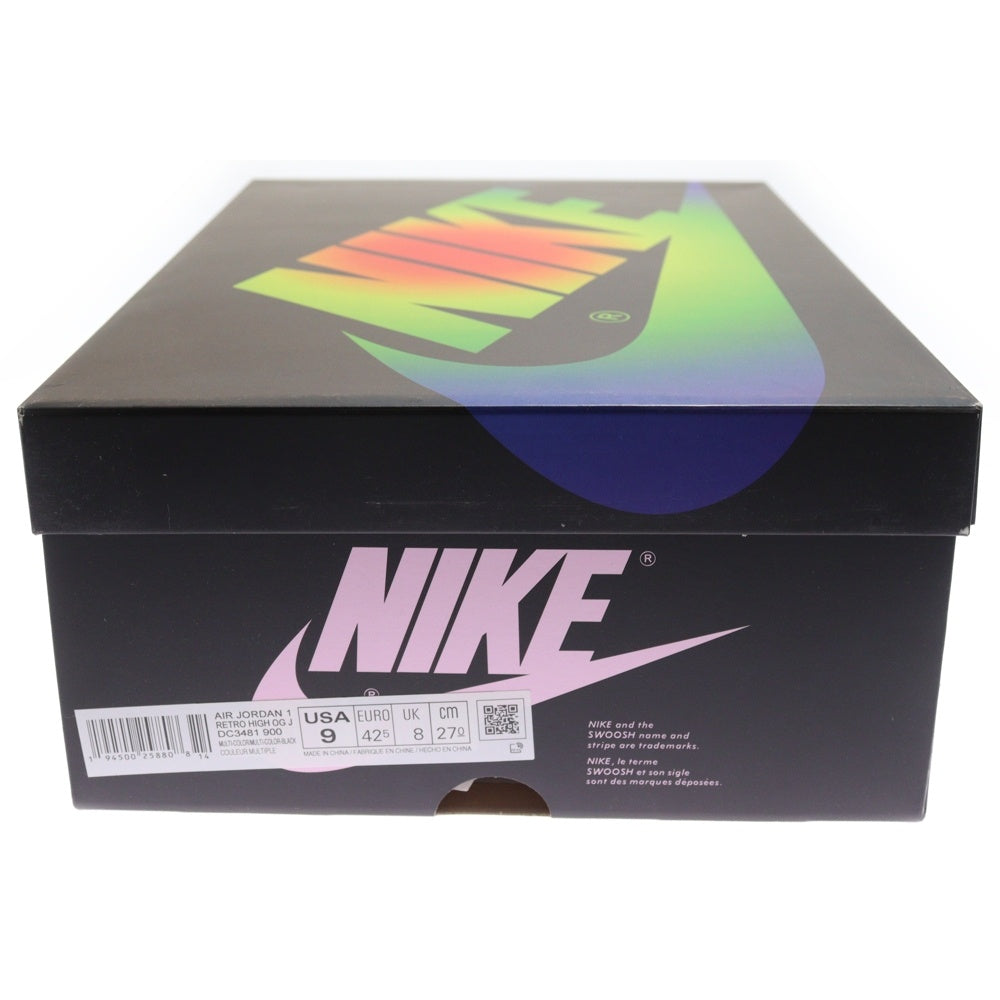 NIKE(ナイキ) ×J BALVIN NIKE AIR JORDAN 1 HIGH OG RAINBOW J DC3481-900 バルビン エアジョーダン1 OG レインボー ハイカットスニーカー マルチカラー US9/27cm
