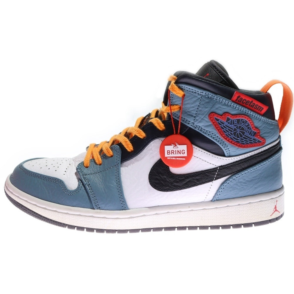 NIKE(ナイキ) ×FACETASM AIR JORDAN 1 MID SE FRLS APLA CU2802-100 ファッセタズム エアジョーダン1 フィアレス ミッドカットスニーカー ブルー/ホワイト US9/27cm