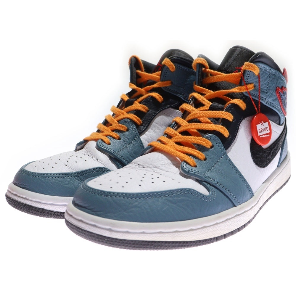 NIKE(ナイキ) ×FACETASM AIR JORDAN 1 MID SE FRLS APLA CU2802-100 ファッセタズム エアジョーダン1 フィアレス ミッドカットスニーカー ブルー/ホワイト US9/27cm