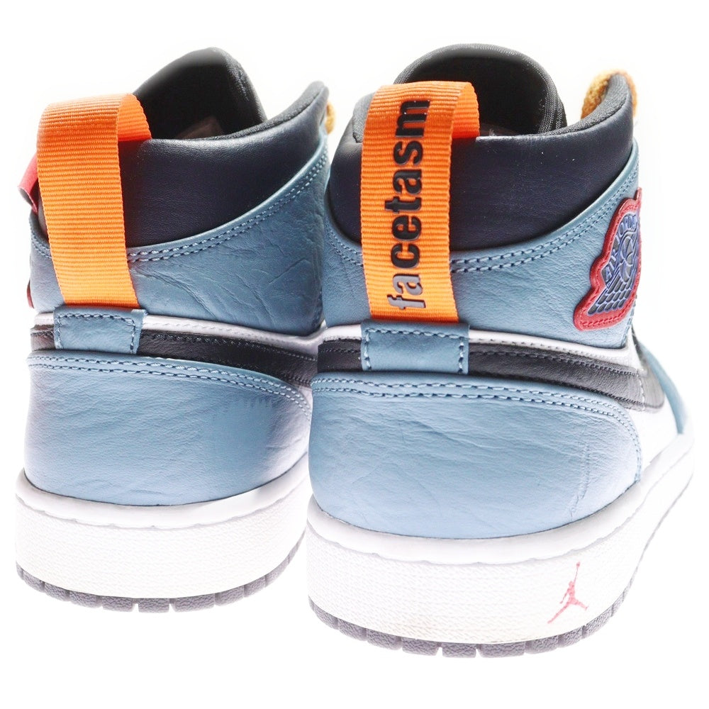 NIKE(ナイキ) ×FACETASM AIR JORDAN 1 MID SE FRLS APLA CU2802-100 ファッセタズム エアジョーダン1 フィアレス ミッドカットスニーカー ブルー/ホワイト US9/27cm