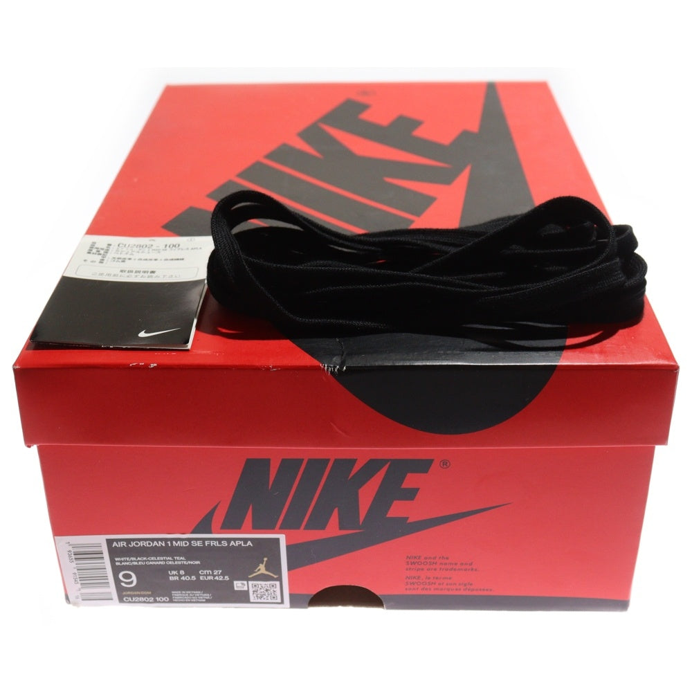 NIKE(ナイキ) ×FACETASM AIR JORDAN 1 MID SE FRLS APLA CU2802-100 ファッセタズム エアジョーダン1 フィアレス ミッドカットスニーカー ブルー/ホワイト US9/27cm