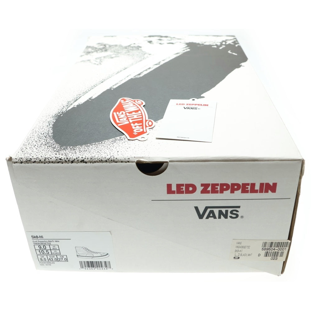 VANS(ヴァンズ) × Led Zeppelin Sk8-Hi VN0A38GET5Z レッドツェッペリン スケート ハイカットスニーカー ブラック US9/27cm