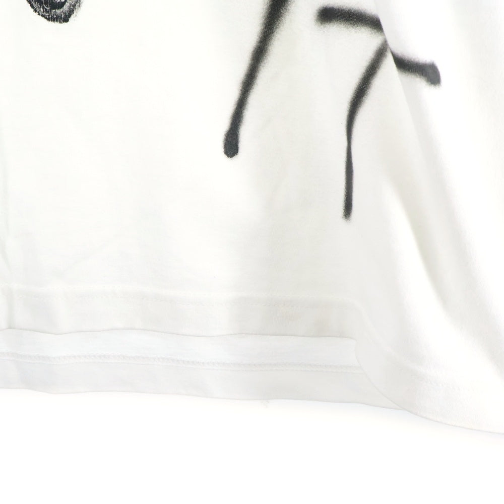 GUERNIKA(ゲルニカ) ペイント クルーネック コットン 半袖Tシャツ カットソー ホワイト