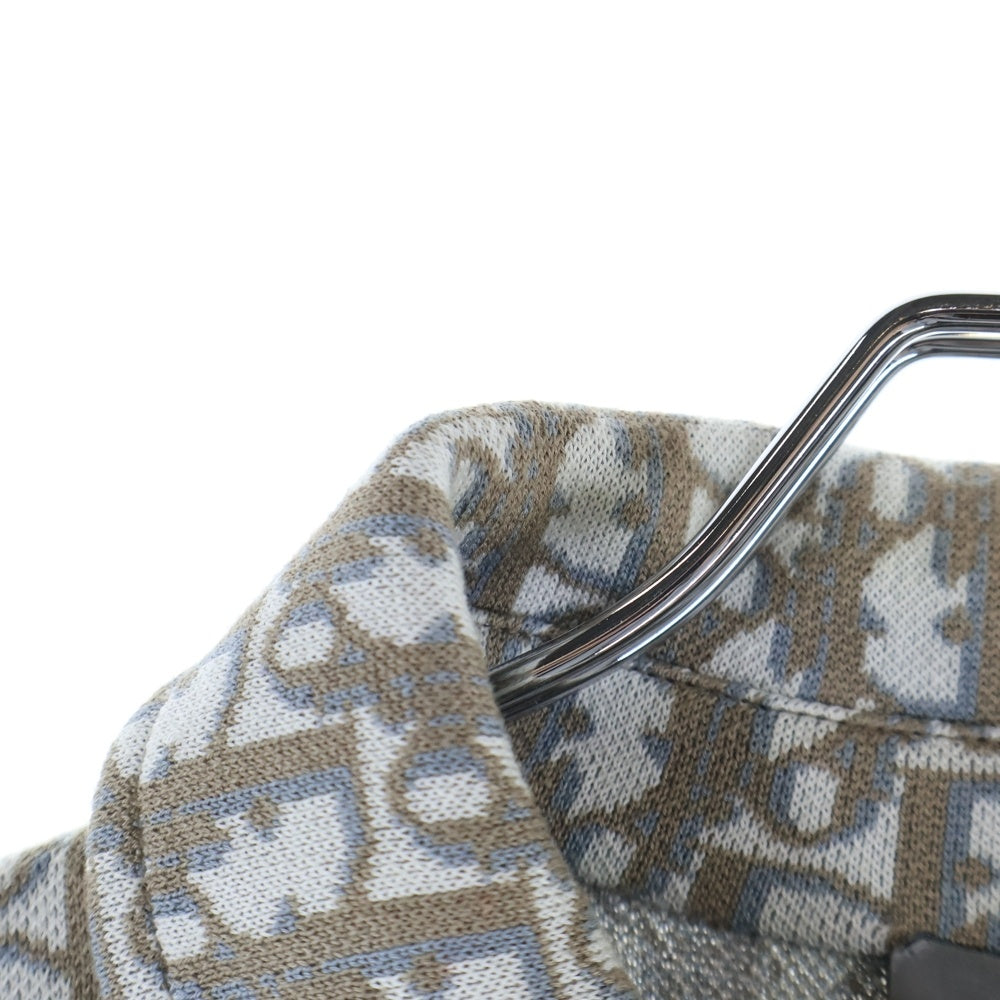 DIOR(ディオール) 20SS Oblique Overshirt 023M550AT099 オブリーク 総柄コットン長袖オーバーシャツ グレー/ベージュ