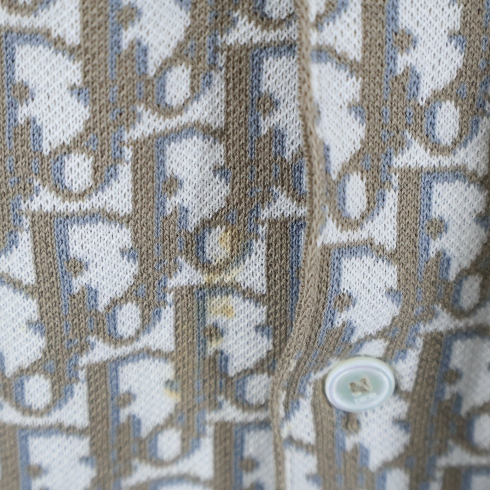 DIOR(ディオール) 20SS Oblique Overshirt 023M550AT099 オブリーク 総柄コットン長袖オーバーシャツ グレー/ベージュ