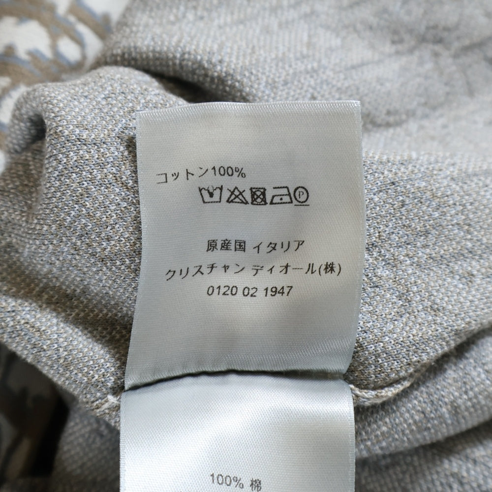 DIOR(ディオール) 20SS Oblique Overshirt 023M550AT099 オブリーク 総柄コットン長袖オーバーシャツ グレー/ベージュ