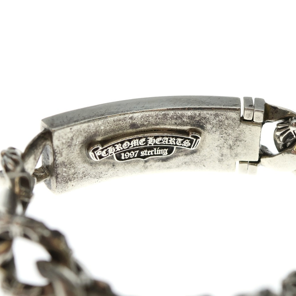 CHROME HEARTS(クロムハーツ) ID FLORAL CRS フローラルクロスIDファンシーリンク ブレスレット 13LINK シルバー BCA166
