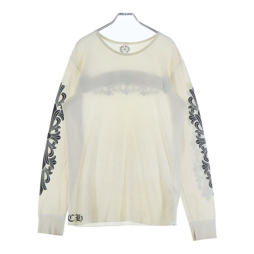 CHROME HEARTS(クロムハーツ) FLRL CRS THERMAL L/S ロングスリーブ 長袖Tシャツ ホワイト