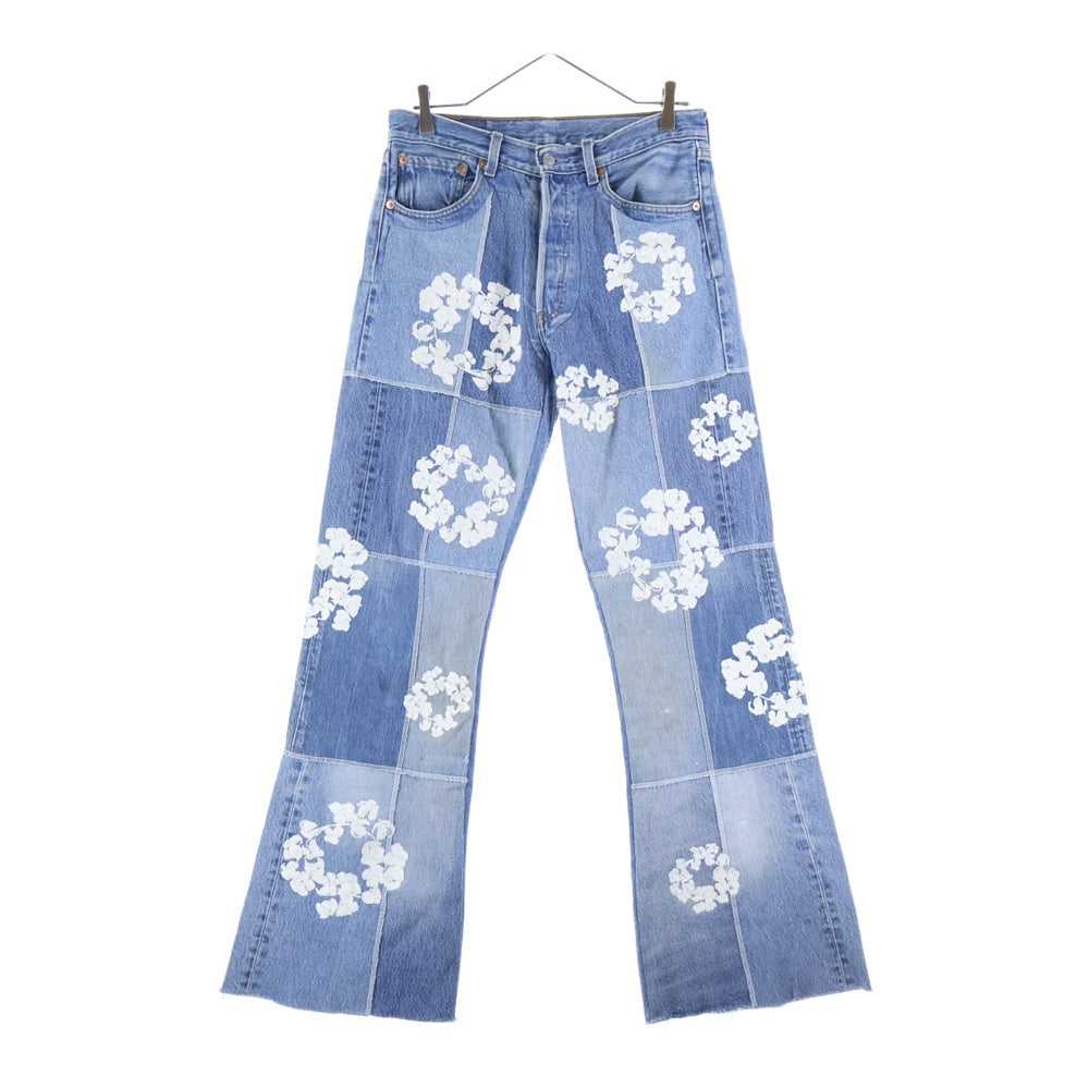 READY MADE(レディメイド) × DENIM TEARS COTTON WREATH DENIM デニムティアーズ 再構築 カットオフデニムパンツ インディゴ RE-DT-BL-00-00-13