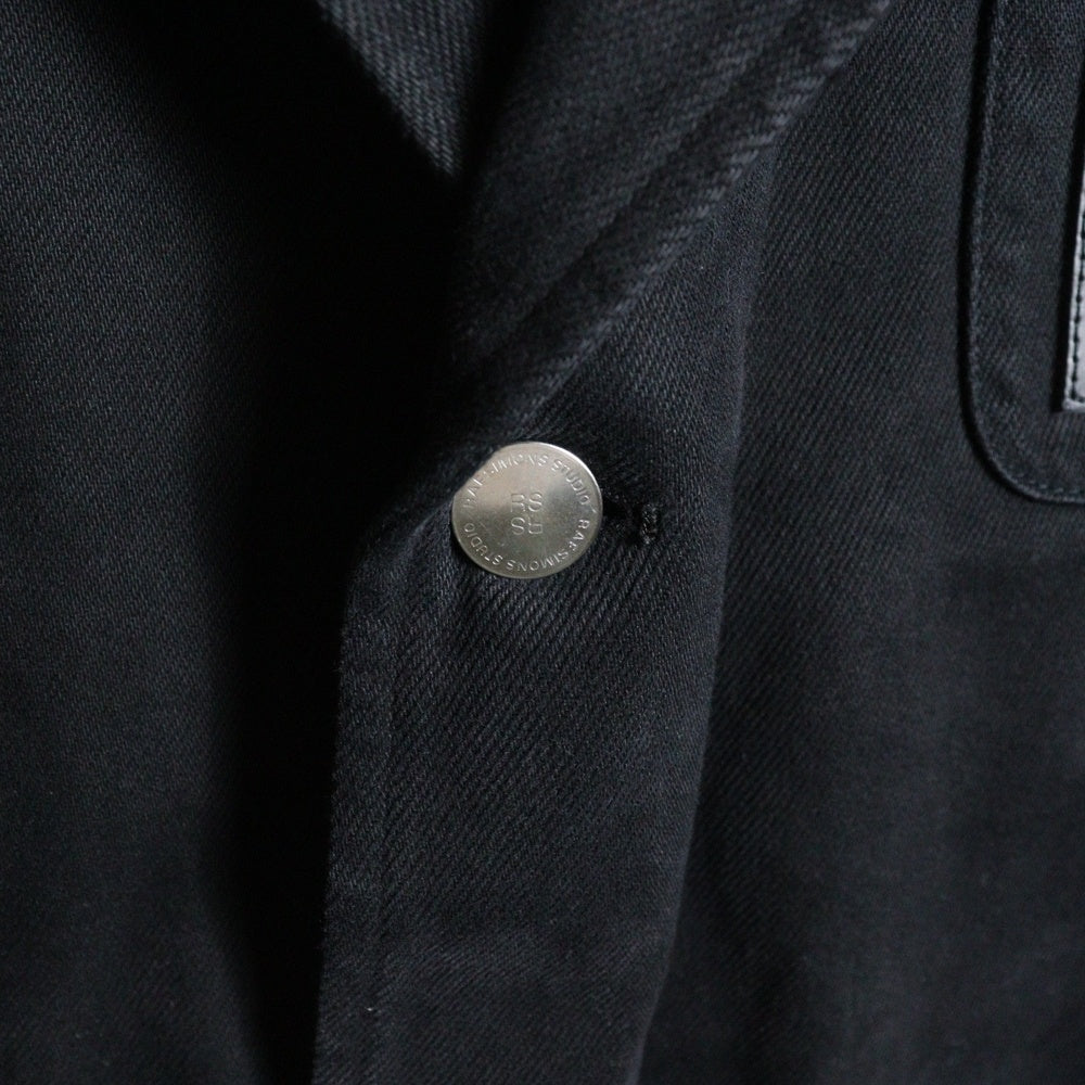 RAF SIMONS(ラフシモンズ) 22SS School Boy Denim Blazer スクールボーイ デニムブレザー 3Bジャケット ブラック 221-543
