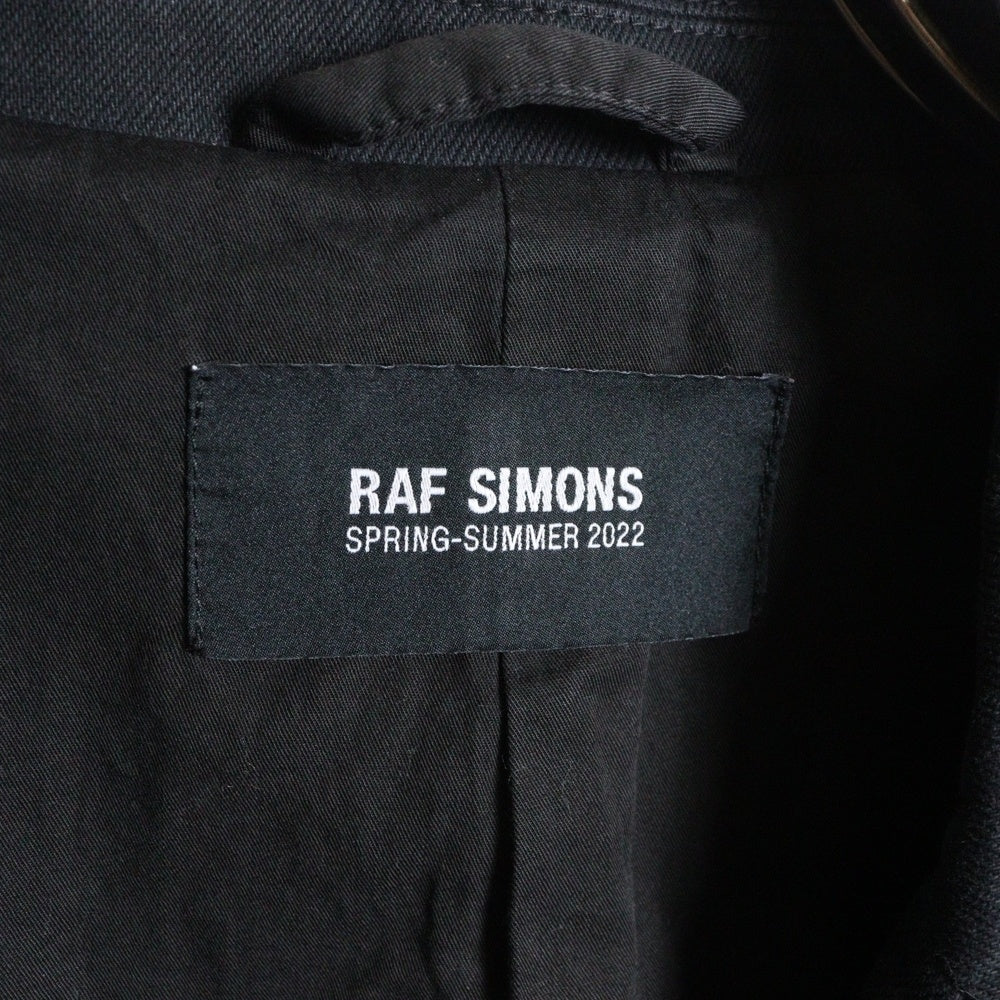 RAF SIMONS(ラフシモンズ) 22SS School Boy Denim Blazer スクールボーイ デニムブレザー 3Bジャケット ブラック 221-543