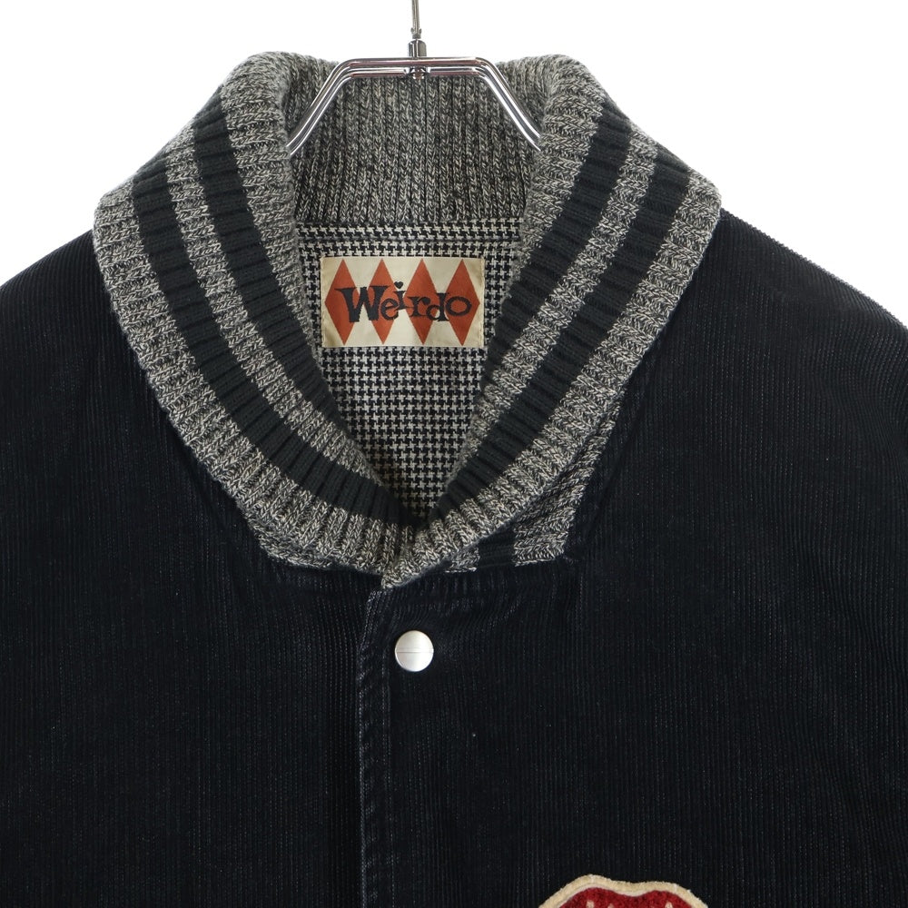 weirdo(ウィアード) PHARAOH BITCH GIRL ファラオジャケット フロントワッペン コットン ブラック WRD-14-AW-16