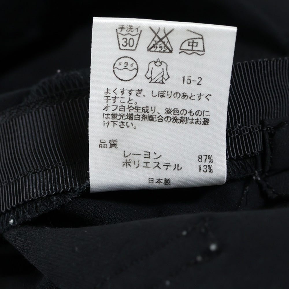 OPENING CEREMONY(オープニングセレモニー) レーヨン サイドジップ ツナギ オールインワン ブラック レディース