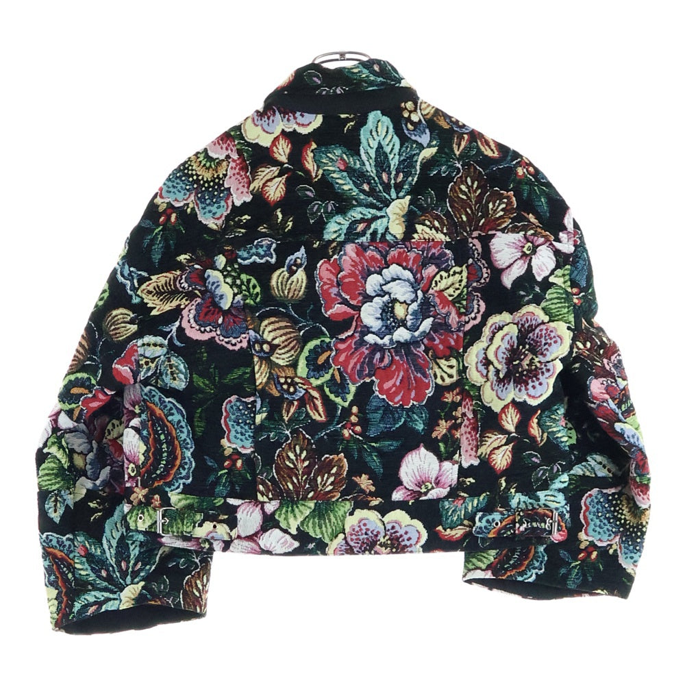 NO BRAND(ノーブランド) RACHEL COMEY レイチェルコーミー 花柄 トラッカージャケット ブラック/マルチカラー レディース