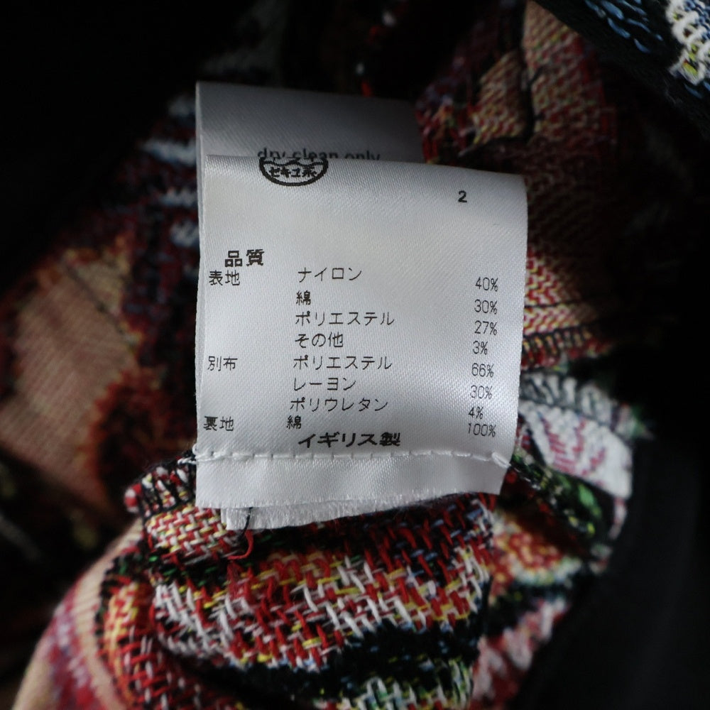 NO BRAND(ノーブランド) RACHEL COMEY レイチェルコーミー 花柄 トラッカージャケット ブラック/マルチカラー レディース