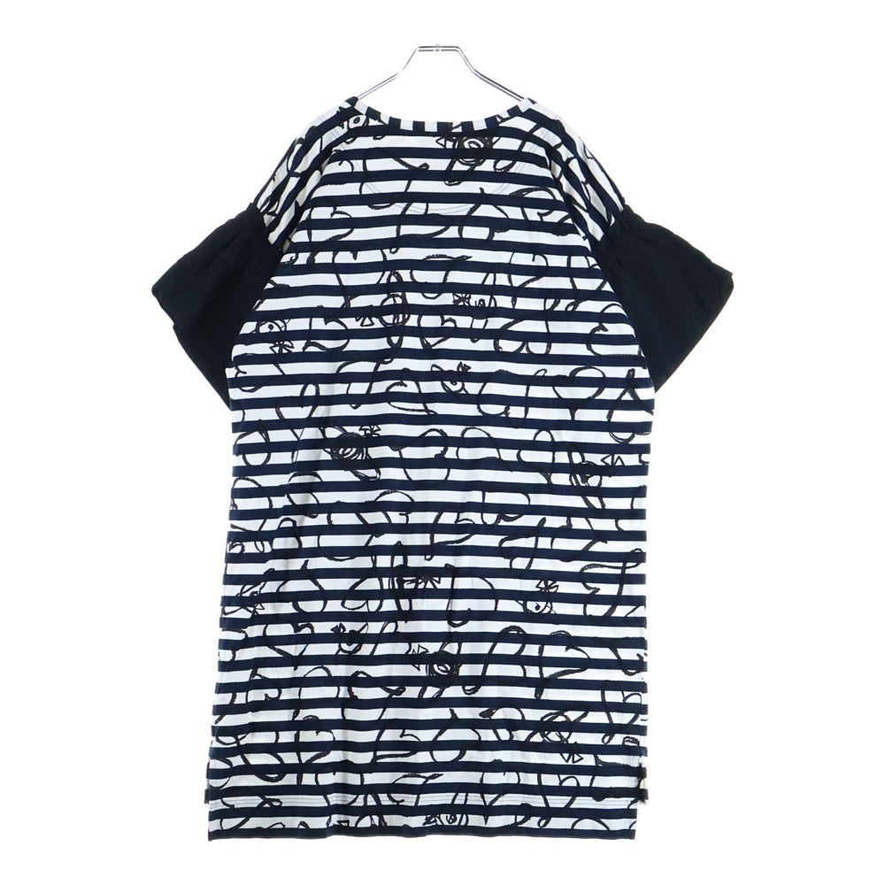 Vivienne Westwood Red Label(ヴィヴィアンウエストウッドレッドレーベル) ハート柄 ボーダー ロングワンピース ネイビー/ホワイト レディース 16-12-521014