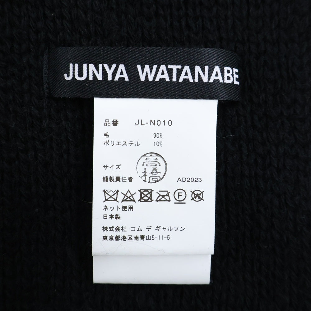 JUNYA WATANABE COMME des GARCONS(ジュンヤワタナベ コムデギャルソン) 23AW ウール マフラー ブラック レディース JL-N010