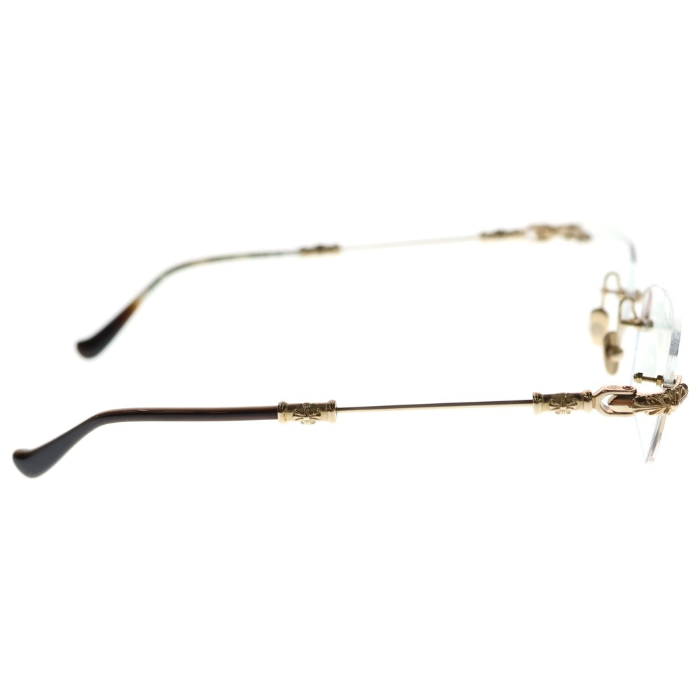 CHROME HEARTS(クロムハーツ) PILLS III フローラルテンプル リムレス シルバー/ゴールド 55□20-144