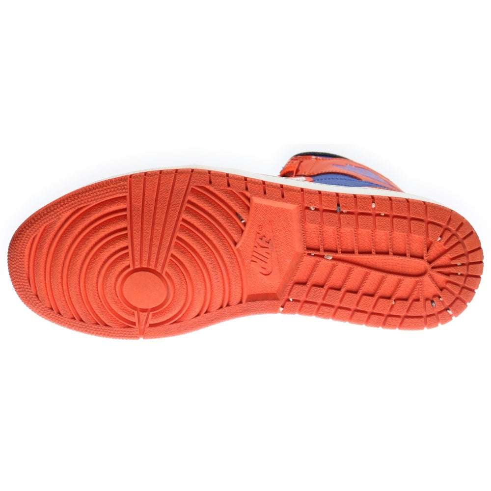 NIKE(ナイキ) AIR JORDAN 1 RETRO HIGH OG KNICKS 555088-407 エアジョーダン1 レトロ ハイカットスニーカー ニックス ブルー/オレンジ US9/27cm