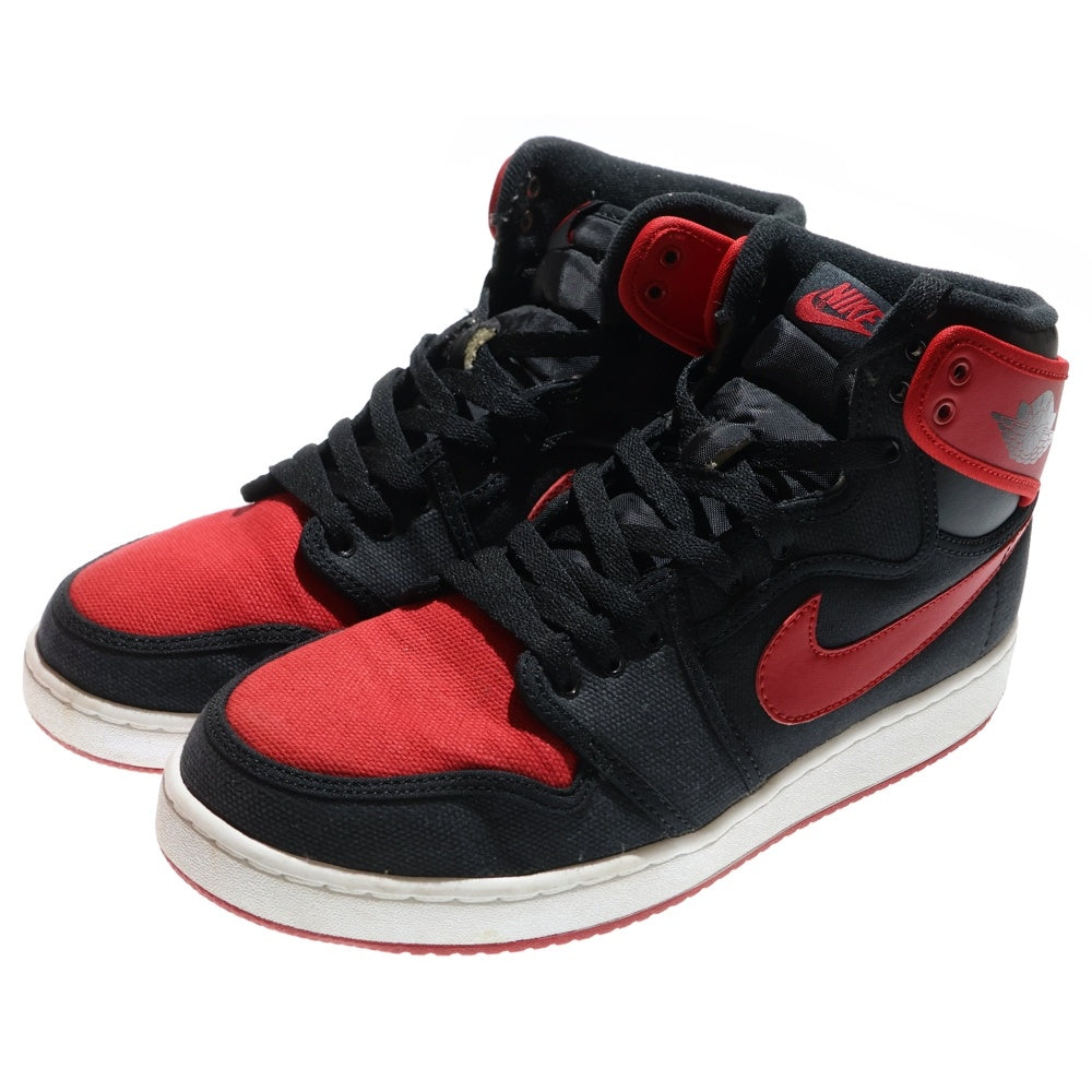 NIKE(ナイキ) AIR JORDAN 1 RETRO HIGH KO Bred 638471-001 エアジョーダン1 レトロ ハイ KO ブレッド 2015 ハイカットスニーカー ブラック/レッド US9/27cm