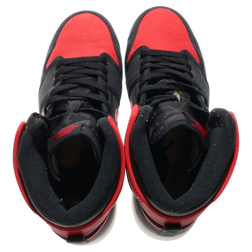 NIKE(ナイキ) AIR JORDAN 1 RETRO HIGH KO Bred 638471-001 エアジョーダン1 レトロ ハイ KO ブレッド 2015 ハイカットスニーカー ブラック/レッド US9/27cm