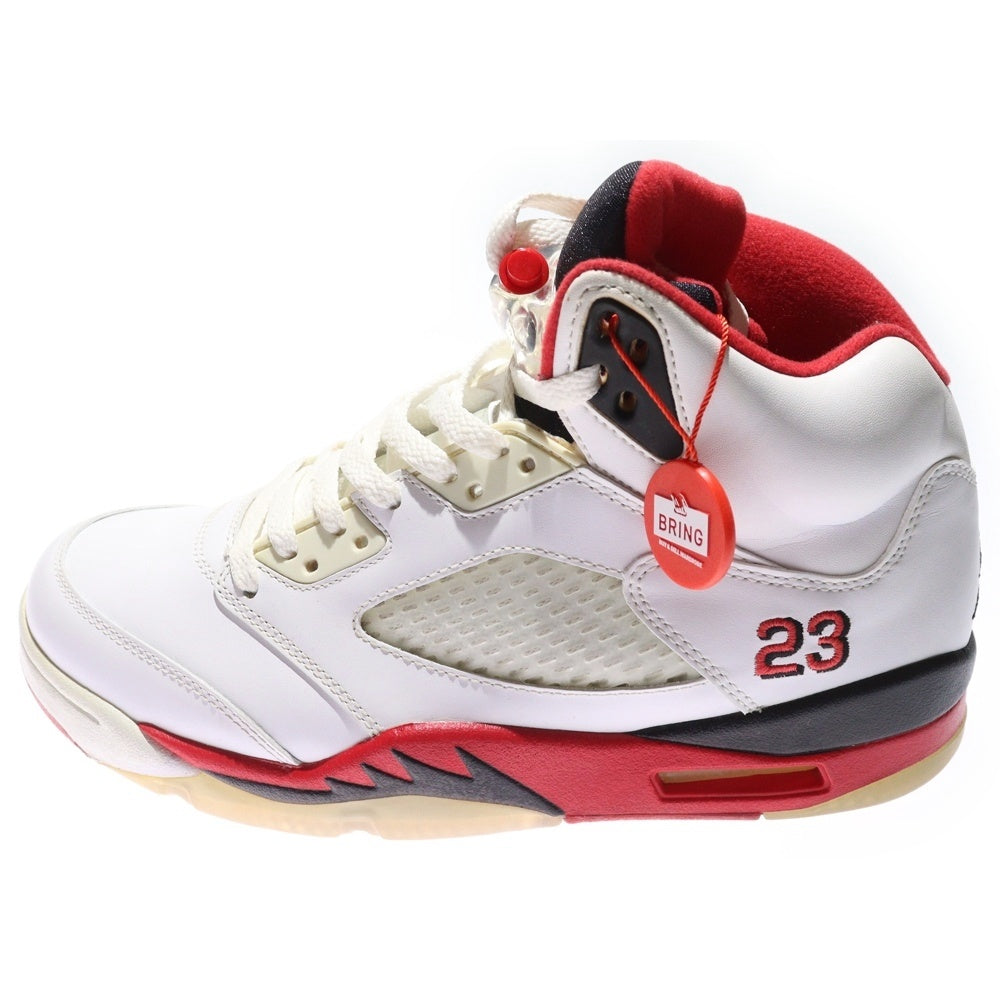 NIKE(ナイキ) 【観賞用 2013年】 AIR JORDAN 5 RETRO OG FIRE RED 136027-120 エアジョーダン レトロ ファイアレッド ハイカットスニーカー ホワイト/レッド US8/26cm